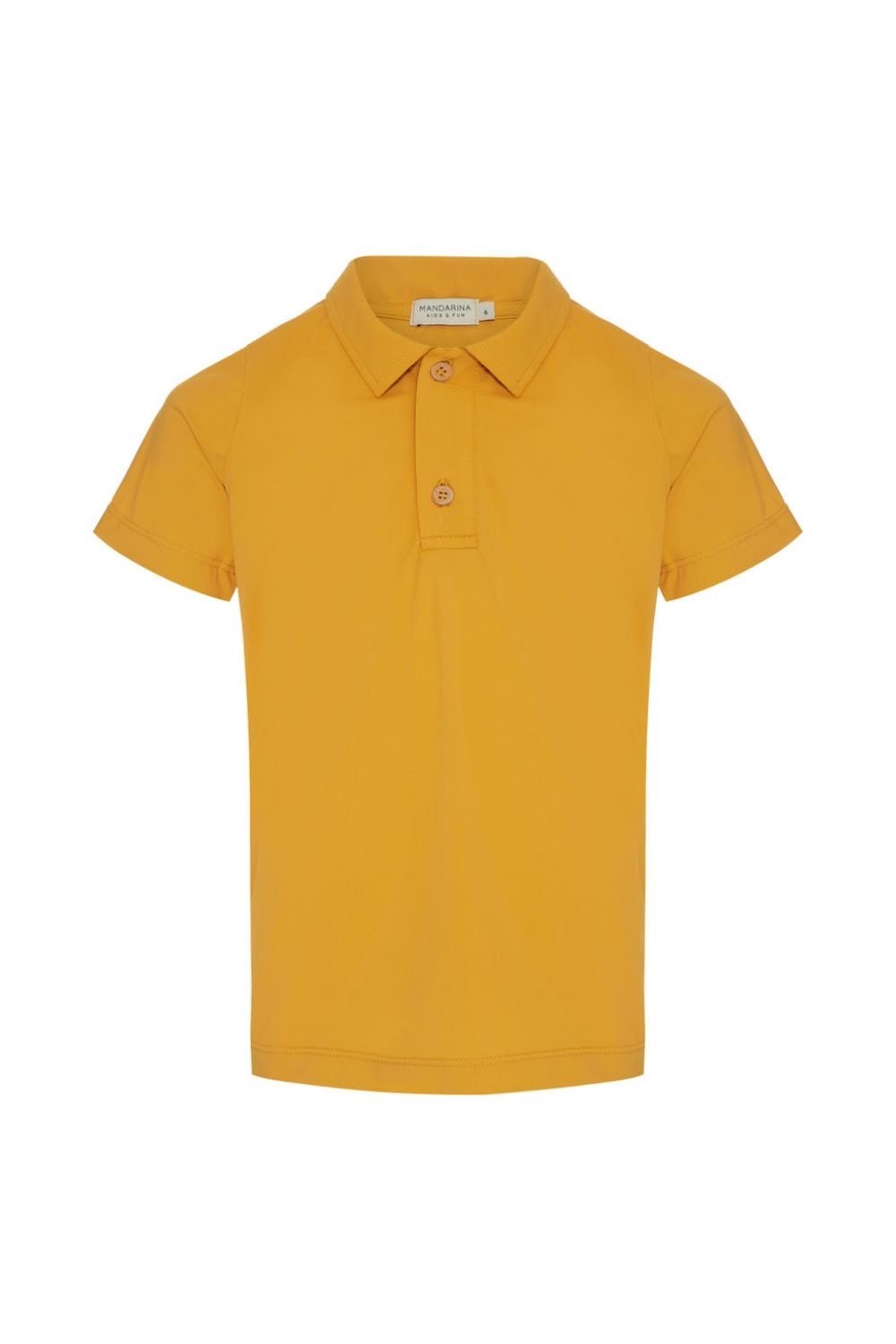 Camiseta Polo Infantil Mostarda Collab Fabiana Justus Mandarina Kids Fun
