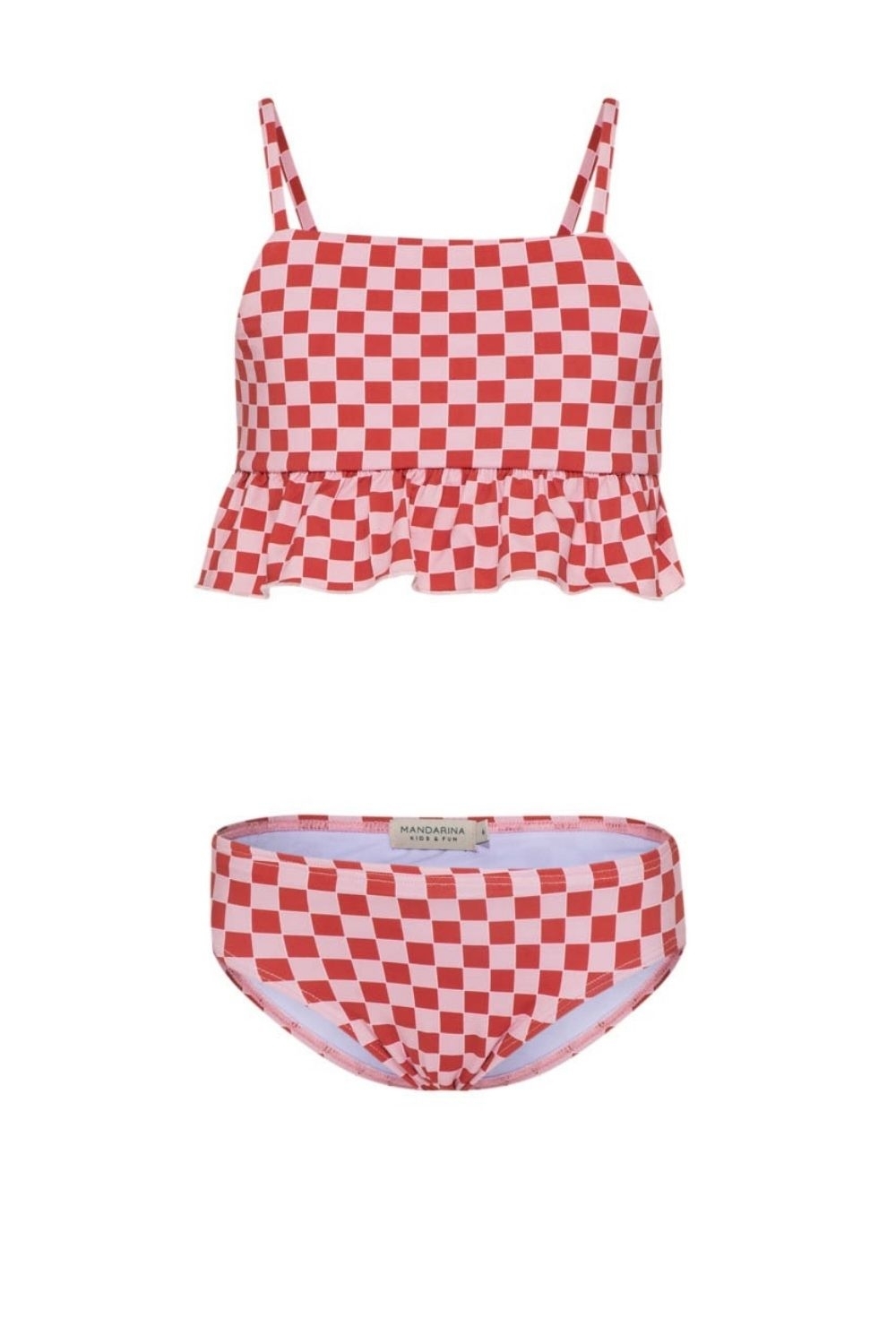 Biquini Infantil UV50 Luisa Azulejo Vermelho e Rosa Mandarina Kids Fun
