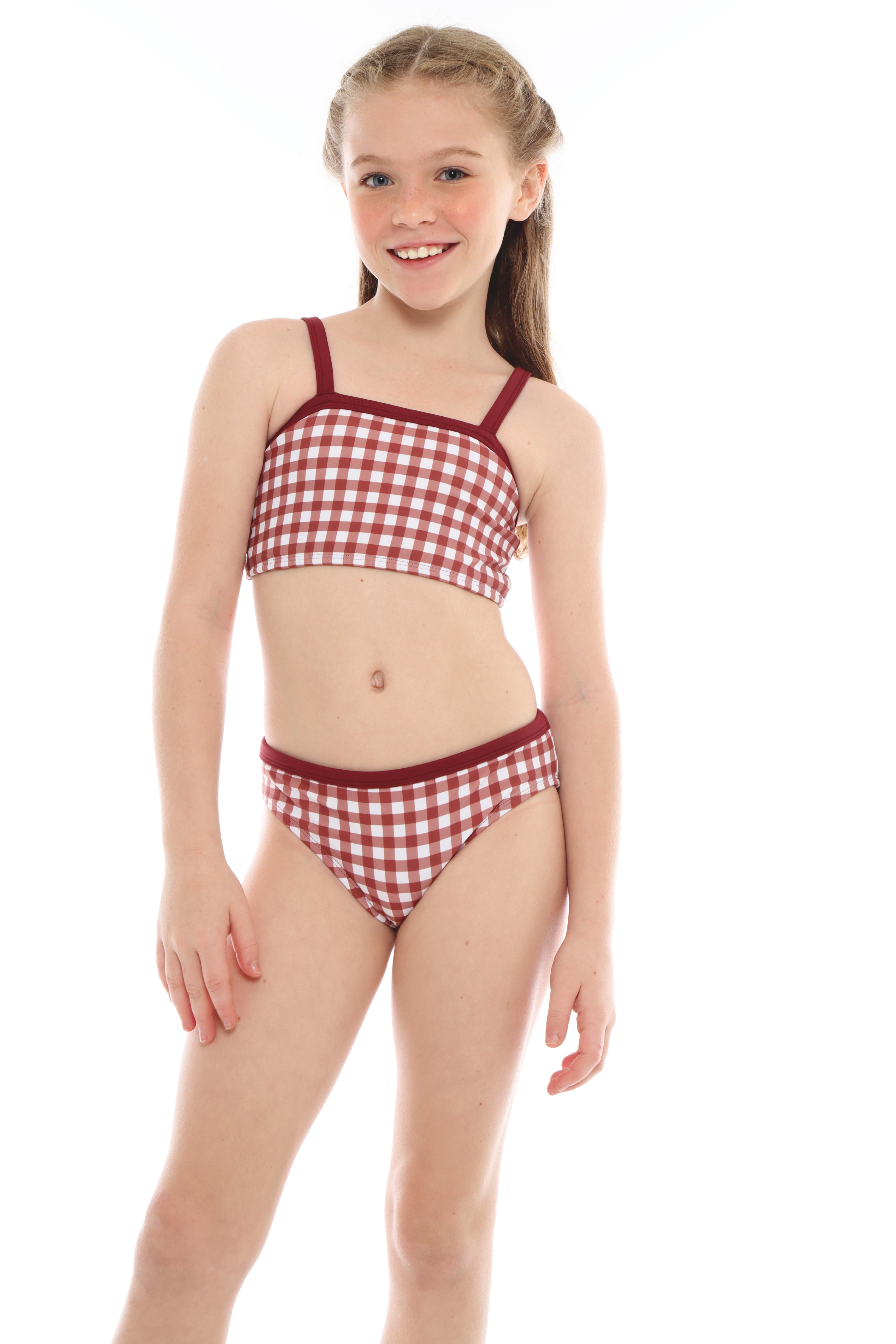 Biquíni Infantil Firenze Vichy Vinho