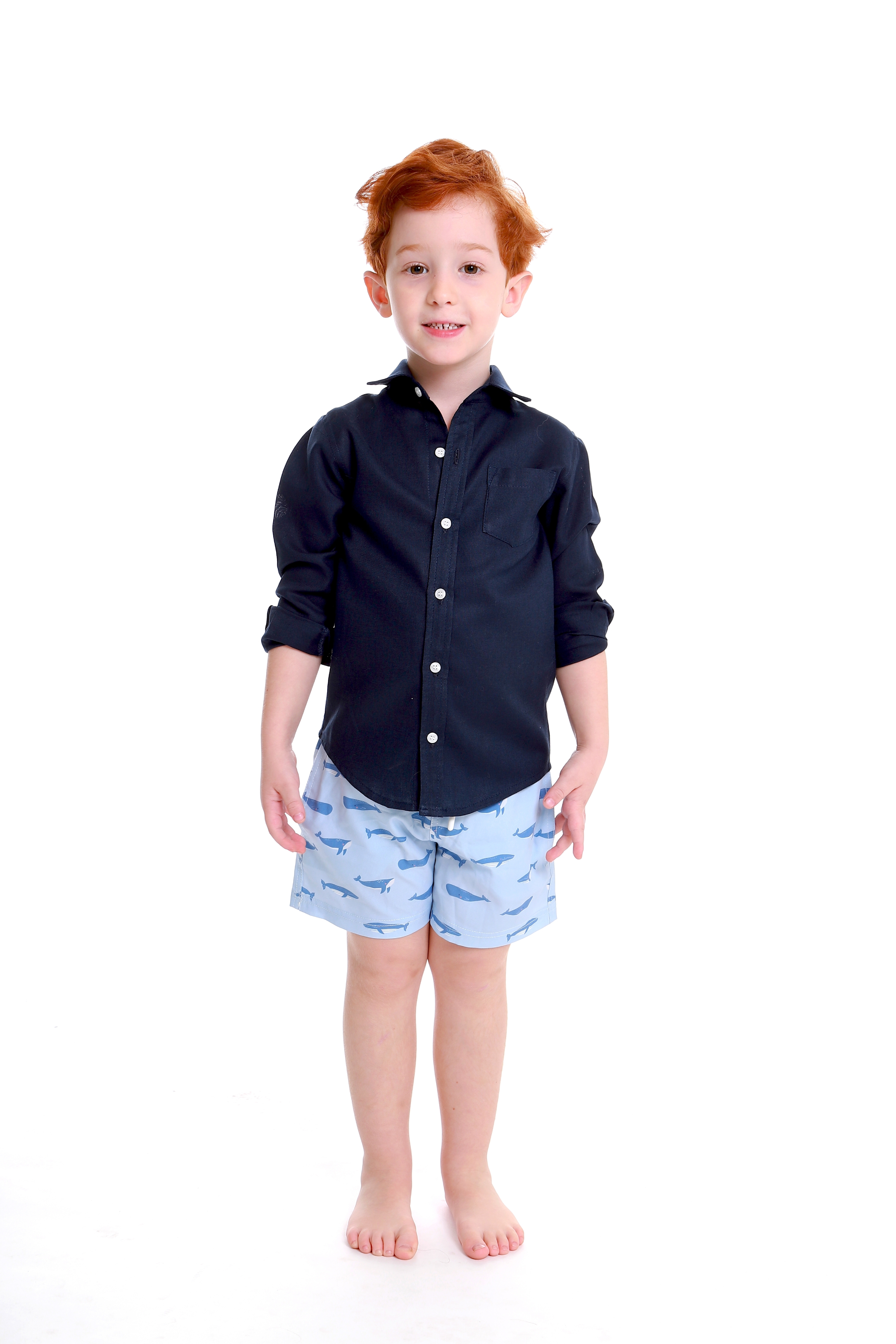 Camisa Infantil Social Marinho
