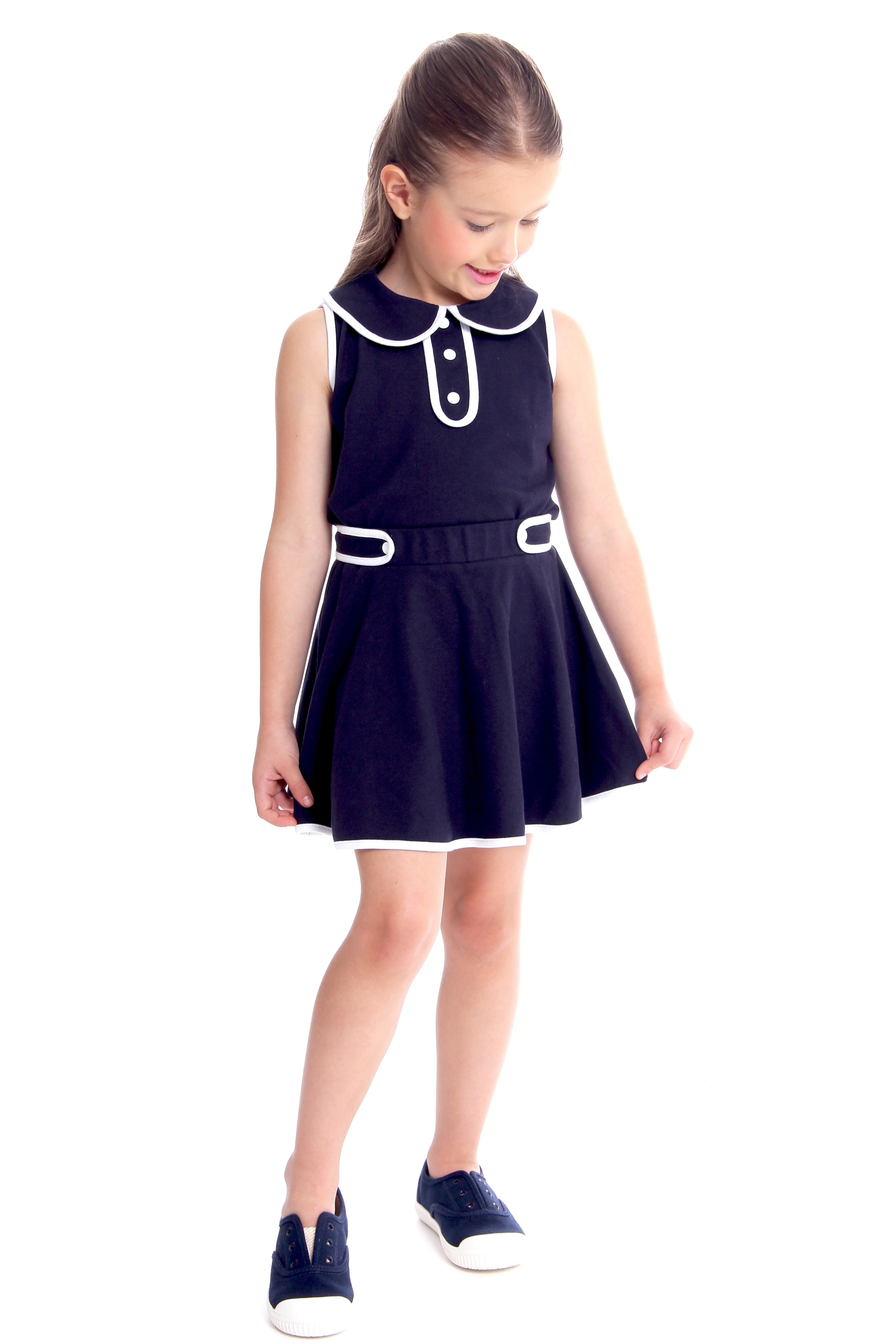 Saia Infantil Piquet Marinho