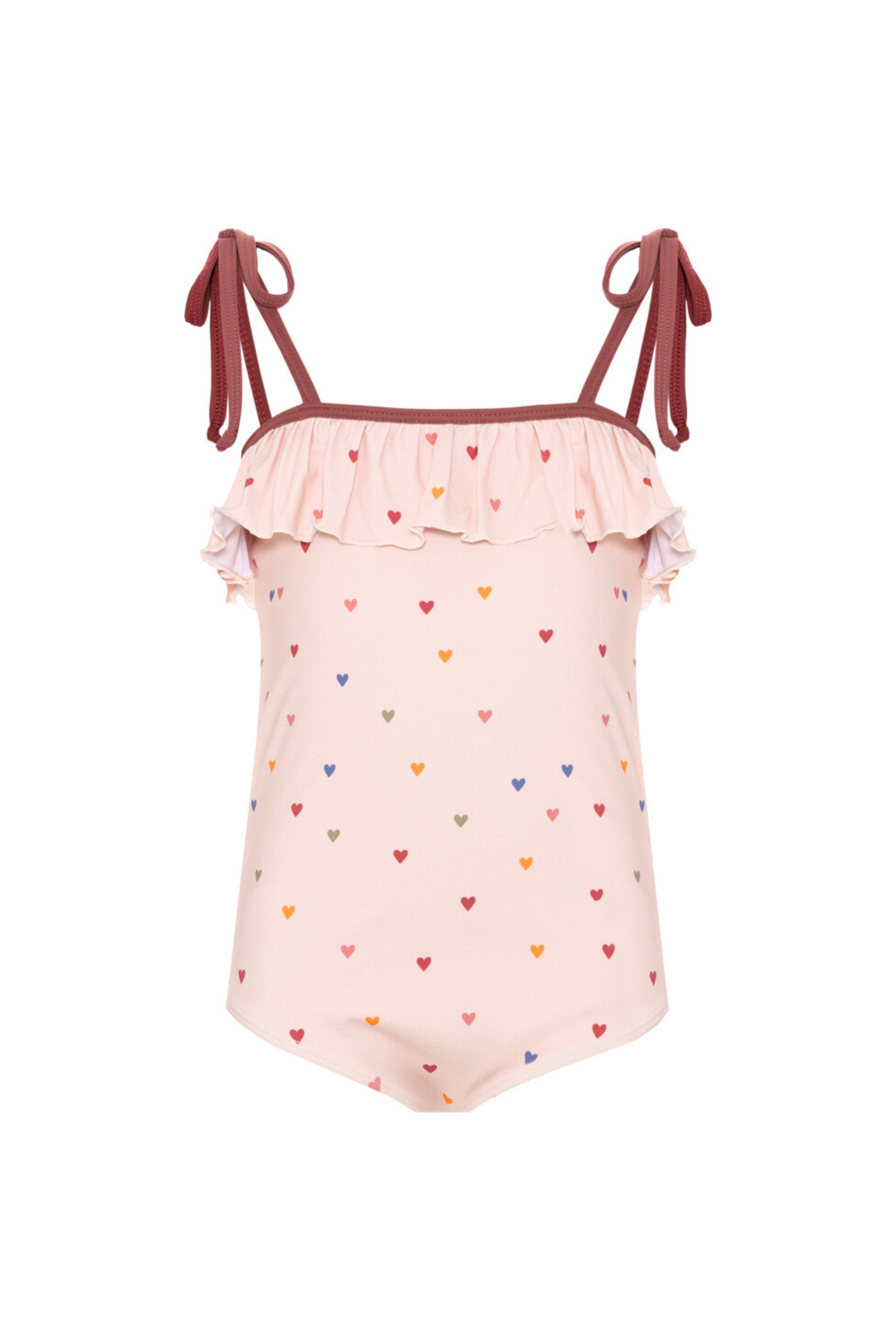 Maiô Infantil Catarina Coração Colorido