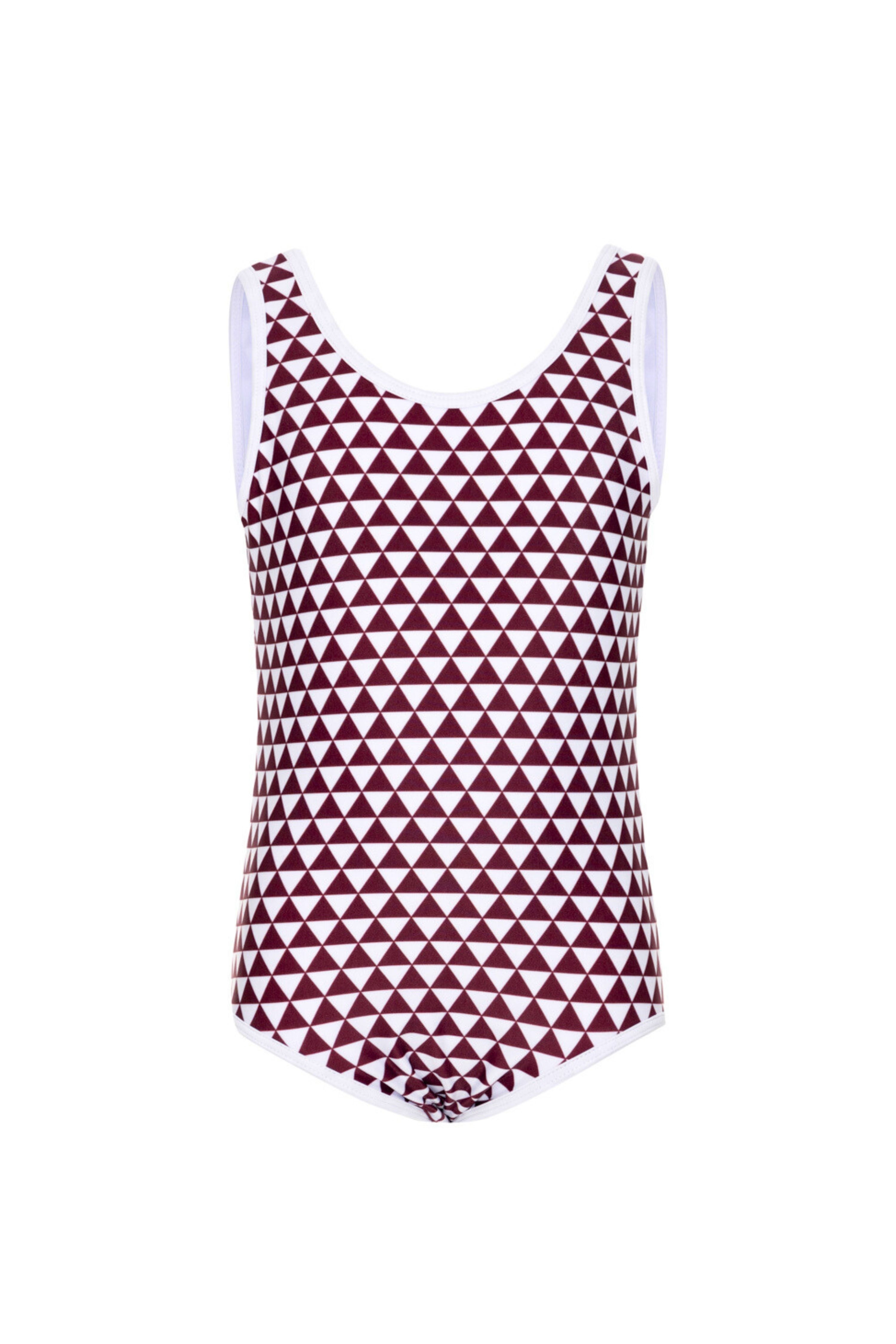 Maiô Infantil Andrea Triangulo Vinho (COLLAB ANDREA BOGOSIAN)