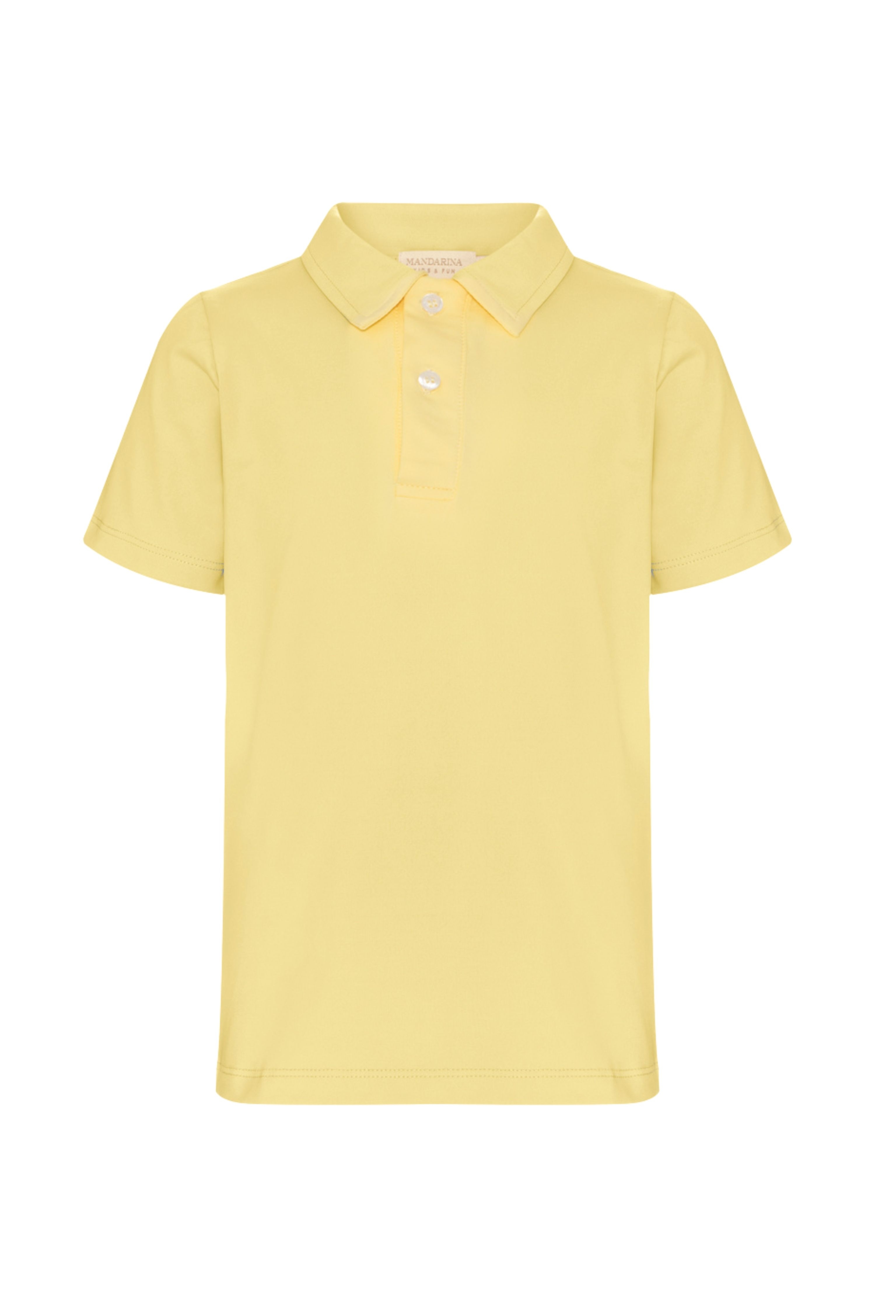 Camiseta Pólo Infantil UV 50 Amarela