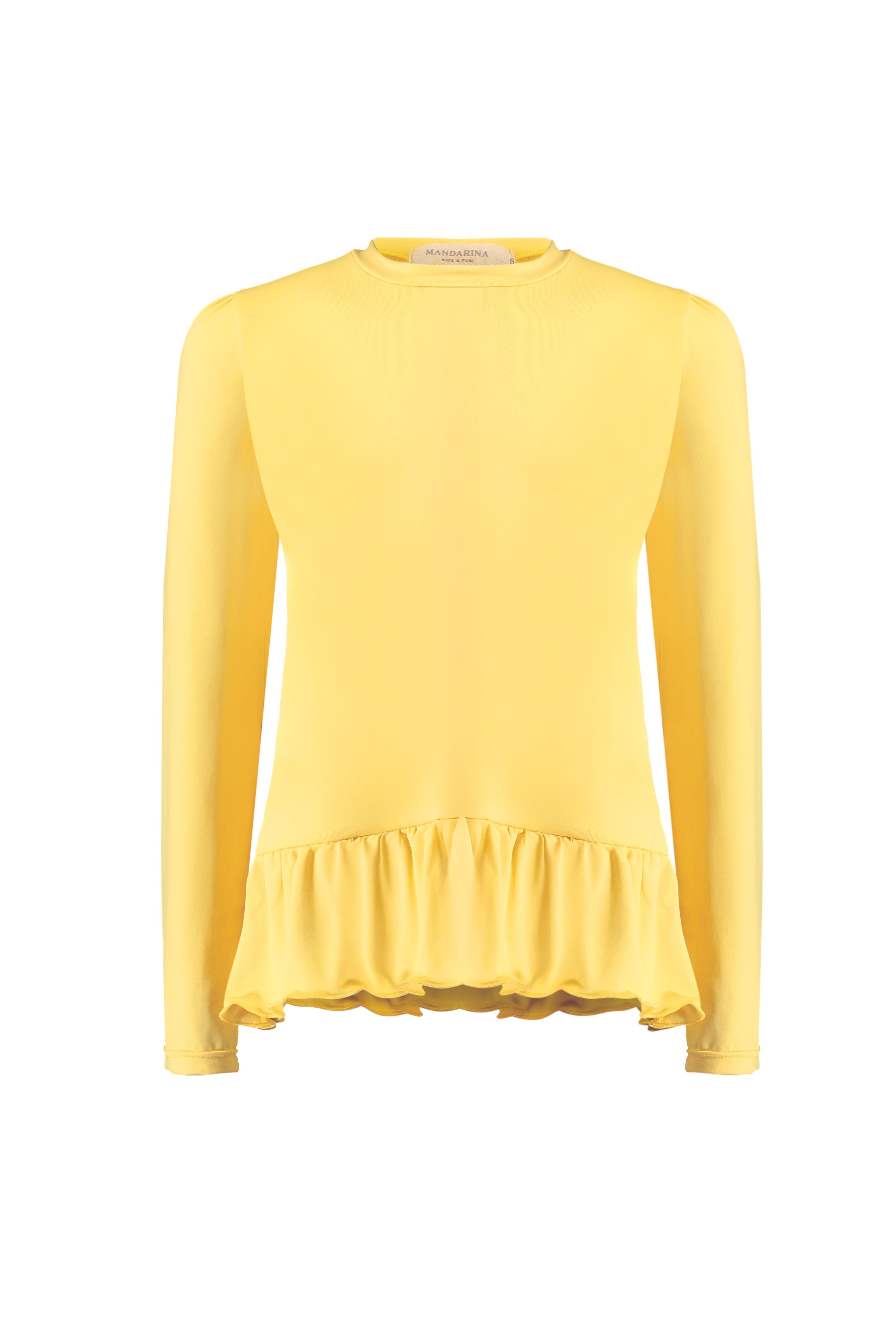 Camiseta Infantil Feminina UV 50 Amarelo Pólen