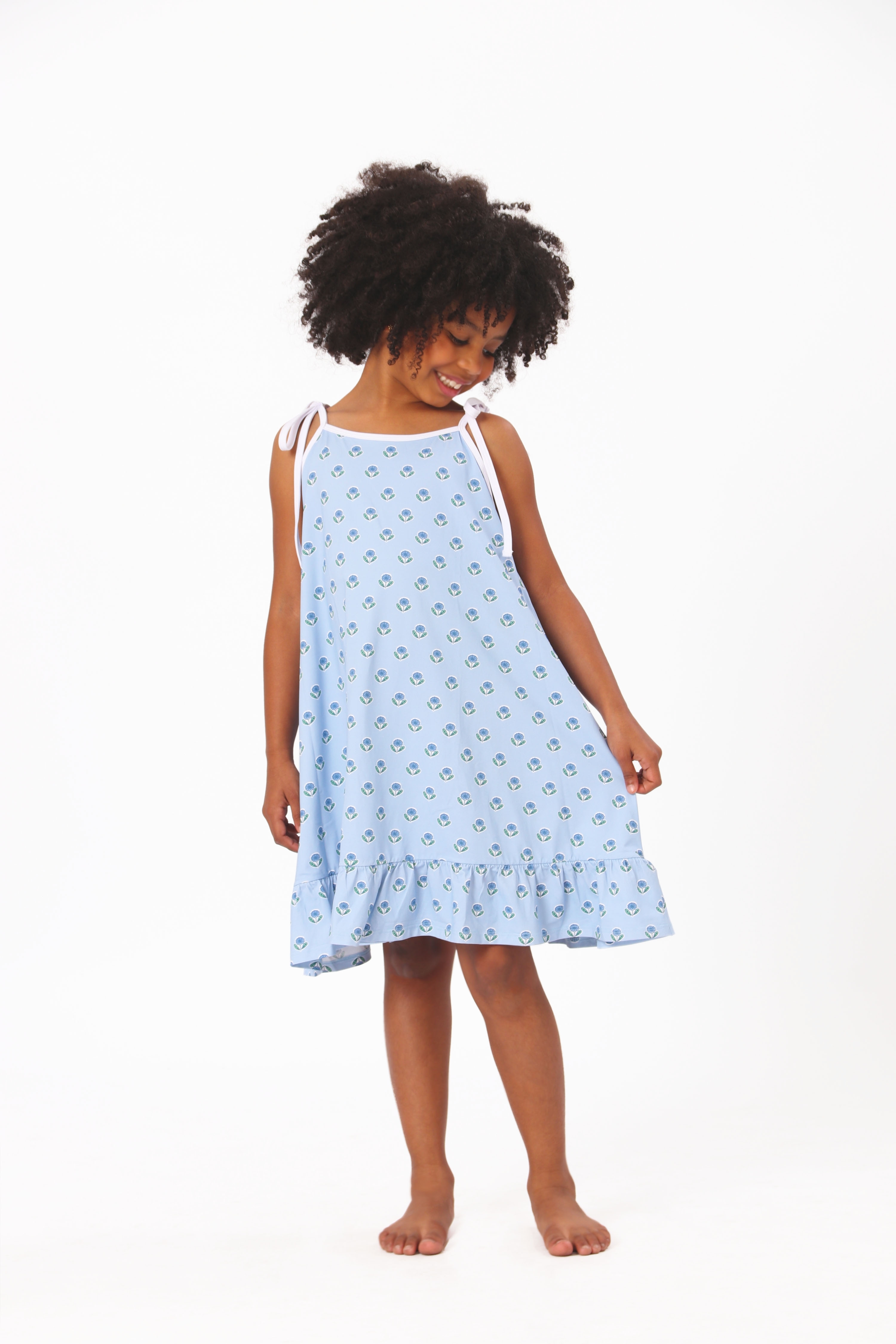 Vestido Infantil UV 50 Poppy Blocky Azul