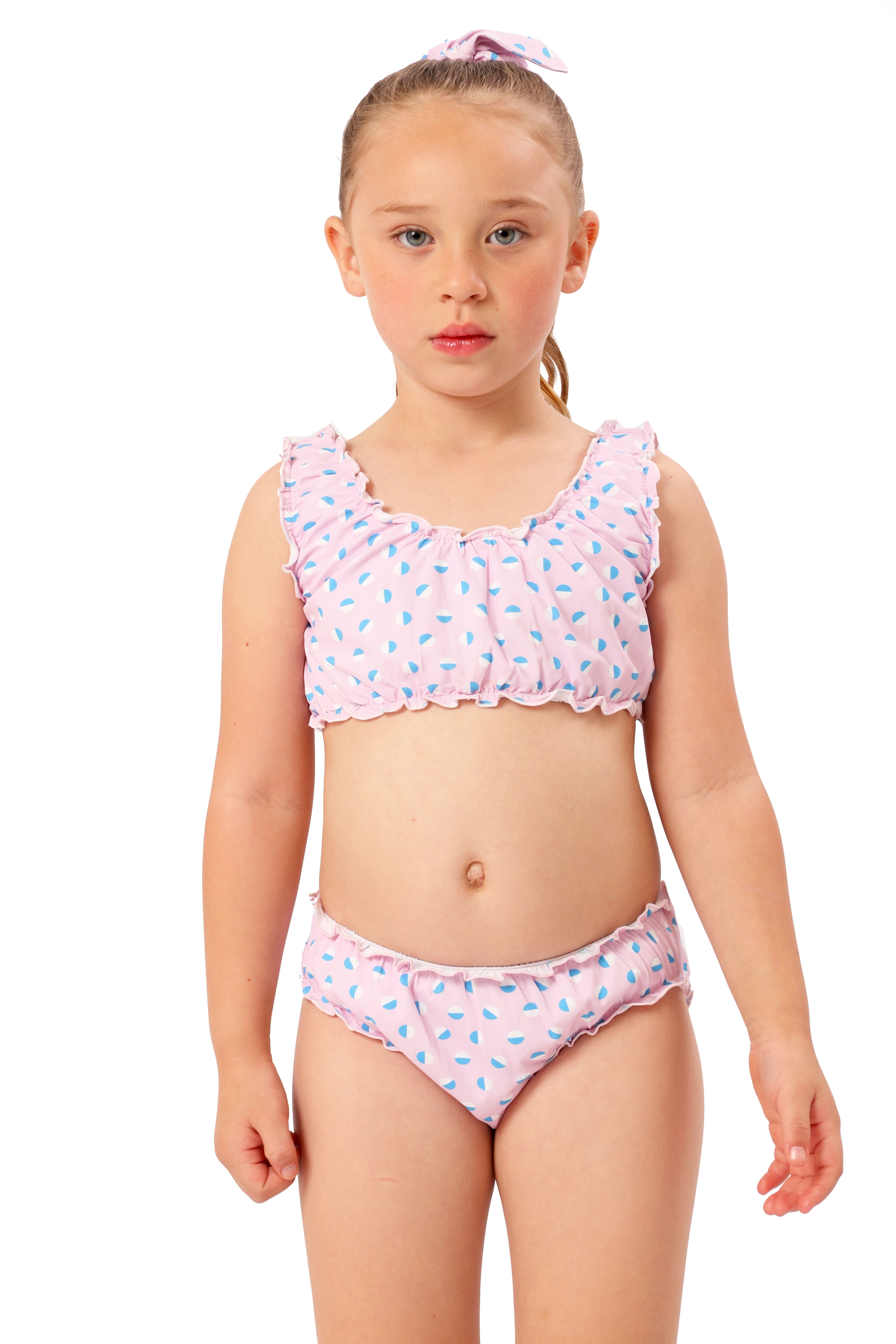 Biquíni Infantil UV 50 Julie Dots Rosa