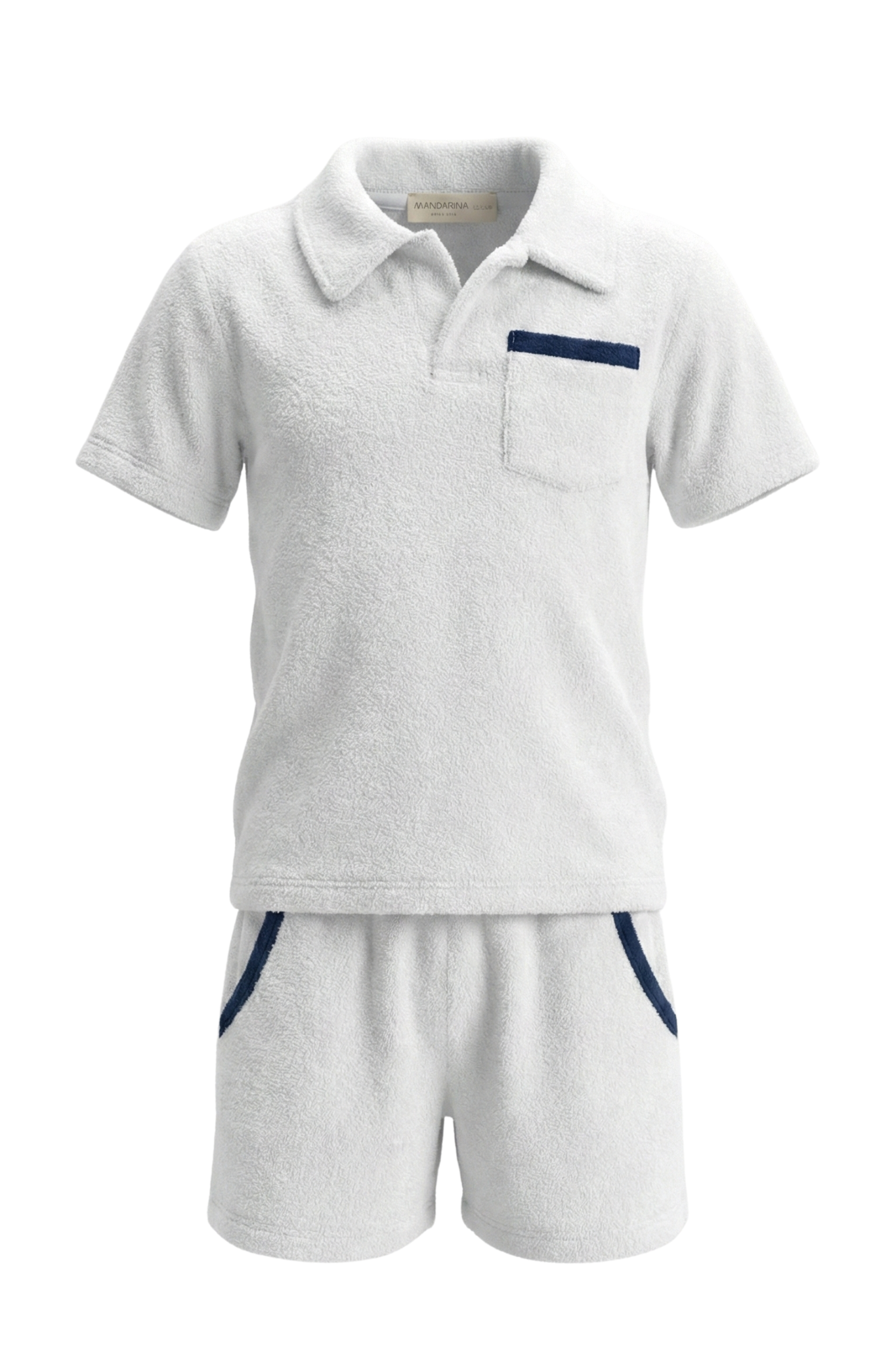 Conjunto Infantil Masculino Atoalhado Branco