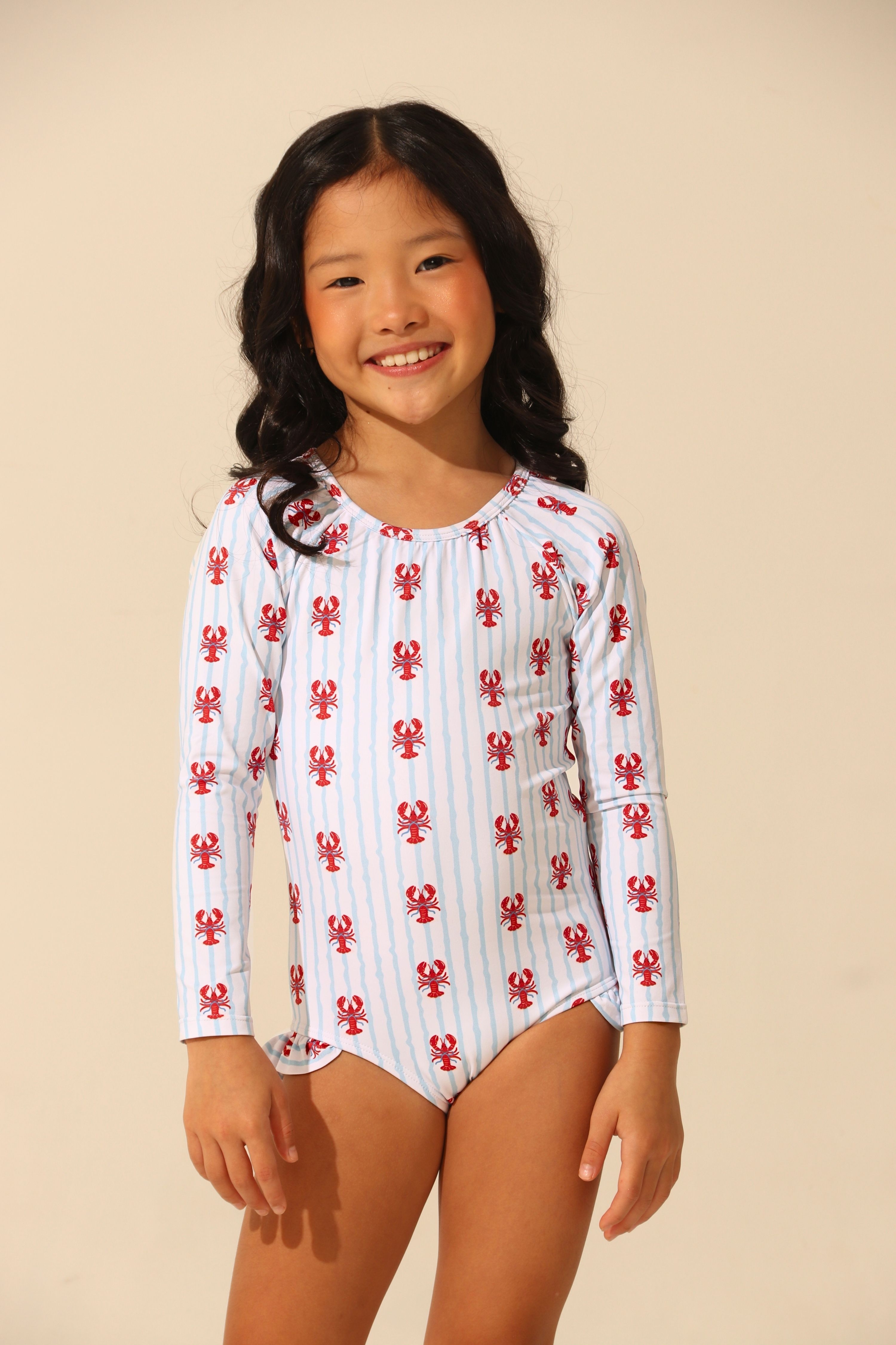 Maiô Infantil UV 50 Amelie Aragosta