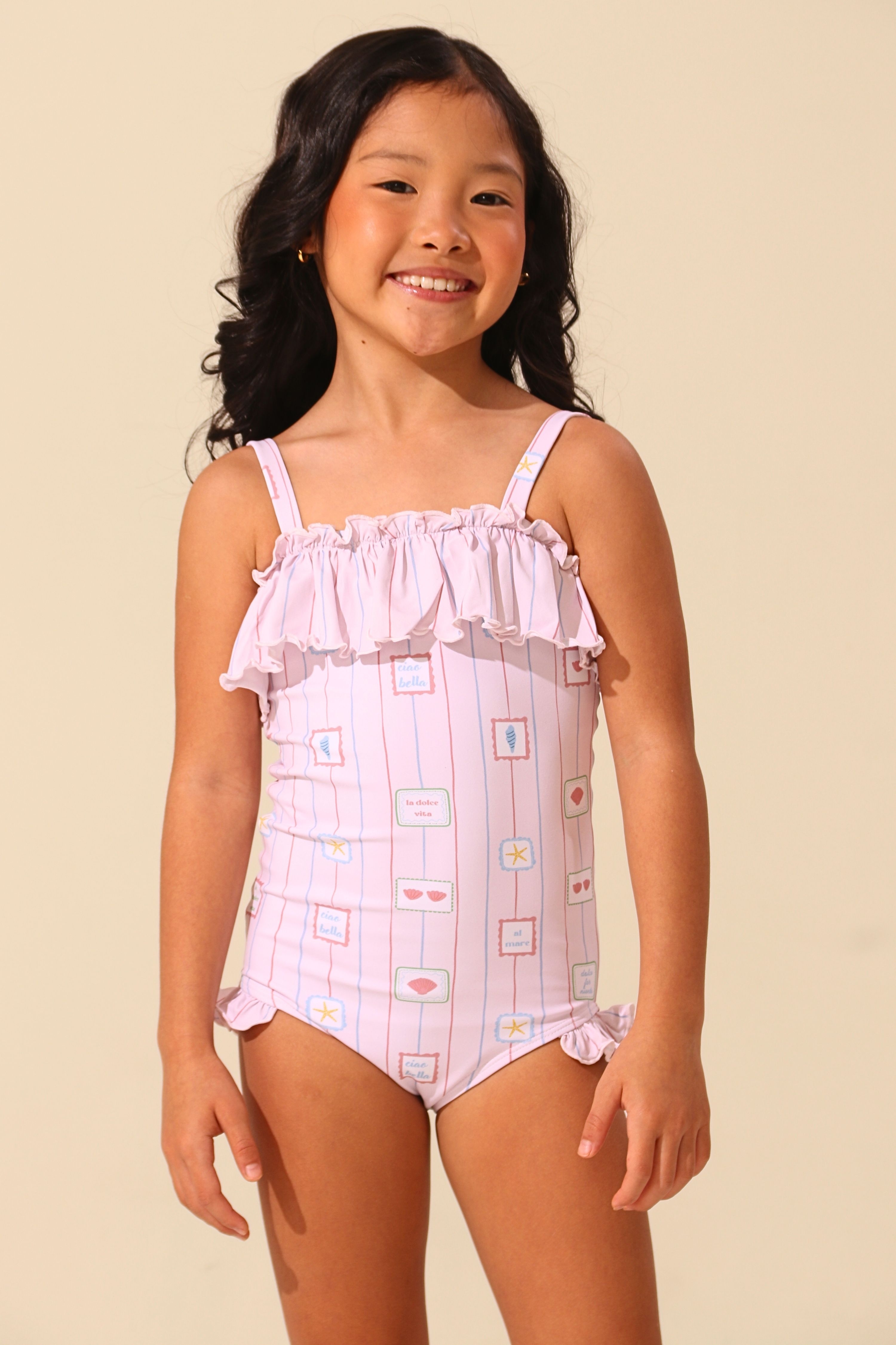 Maiô Infantil UV 50 Taormina Conchiglie