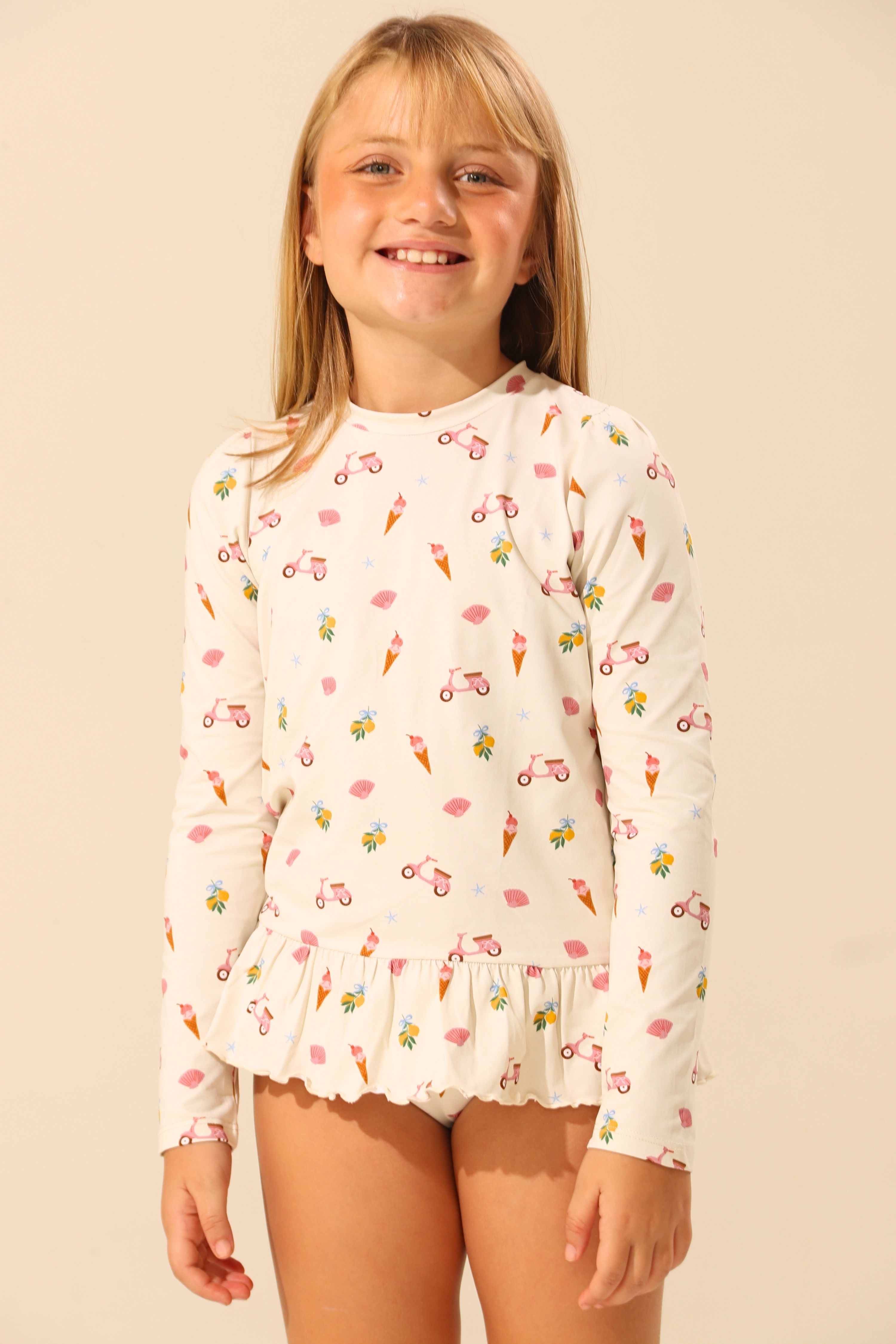 Camiseta Feminina Infantil UV 50 Vespa