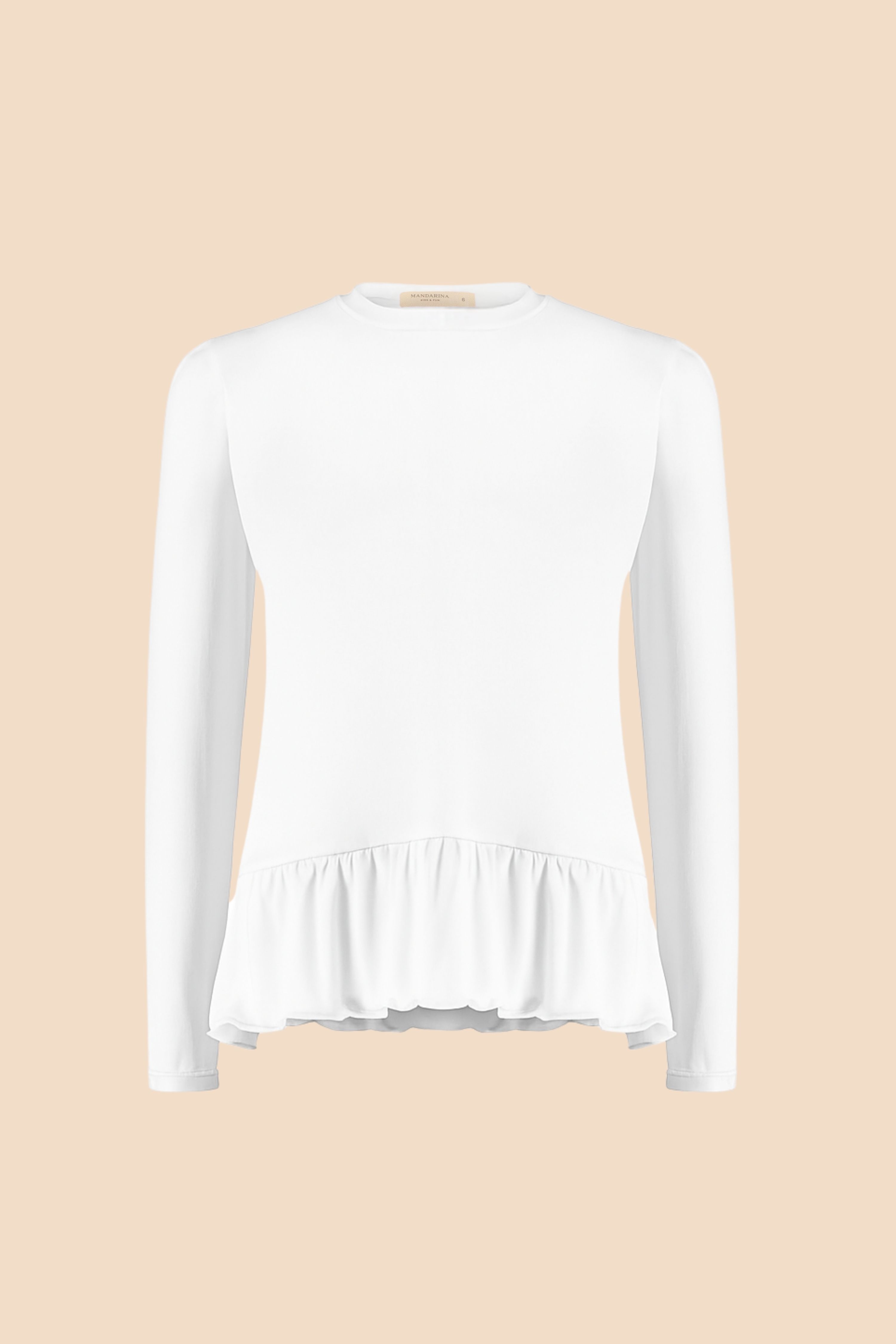 Camiseta Feminina Infantil UV 50 Branca