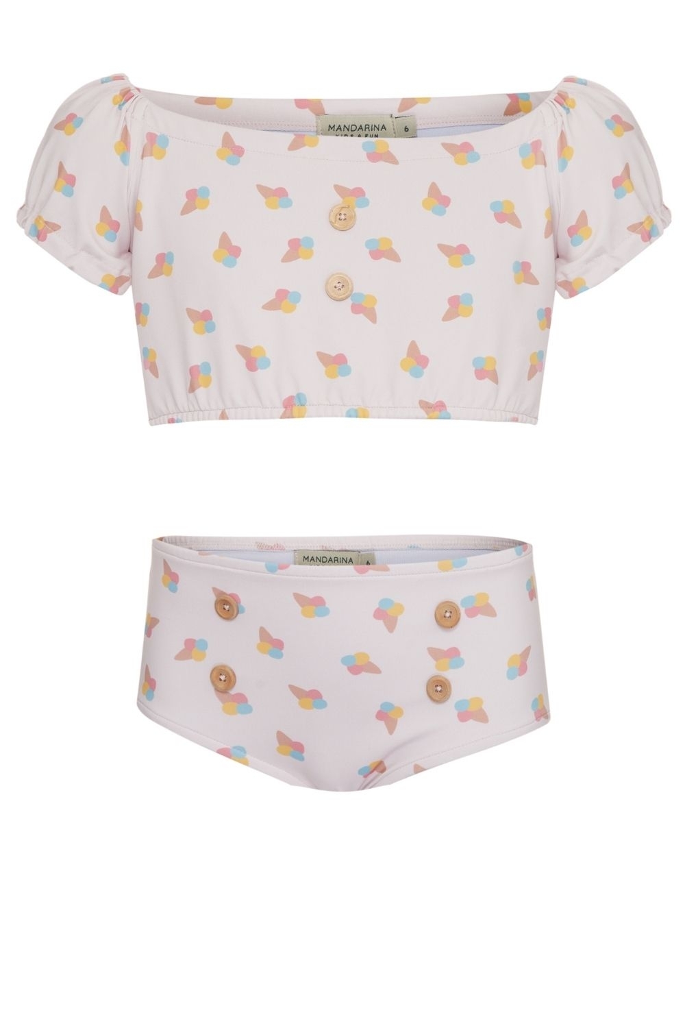 Biquini Infantil UV50 Sofia Sorvete Mandarina Kids Fun