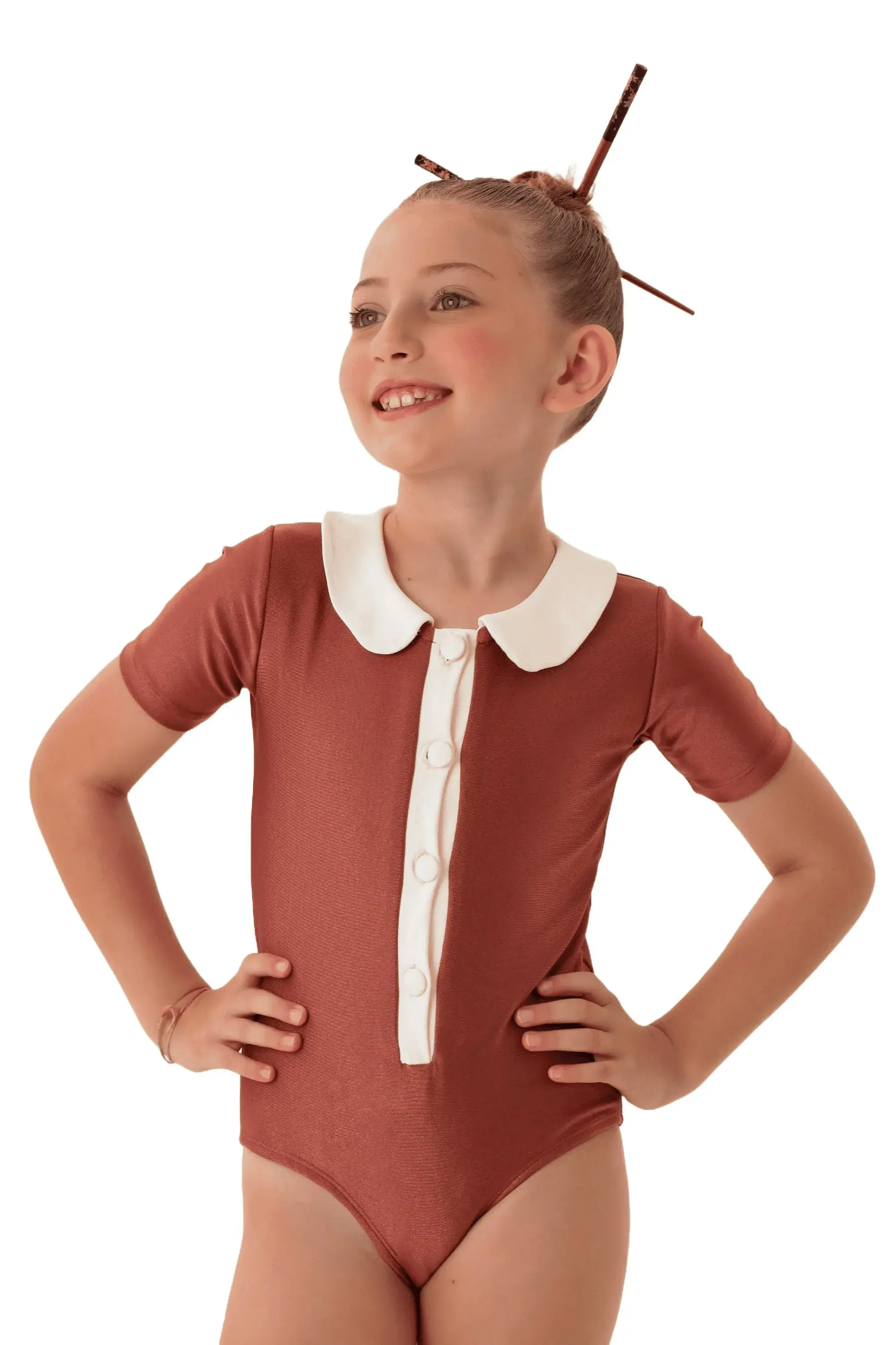 Maiô Infantil UV 50 Milla Bronze Collab Japão Mandarina Kids Fun