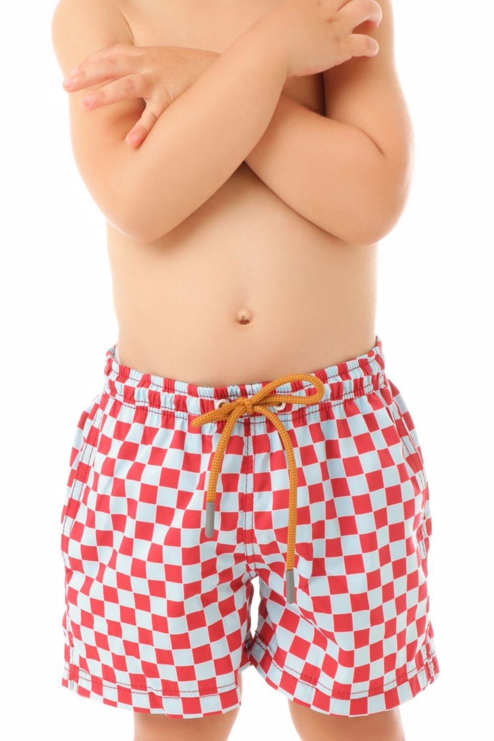Shorts Infantil Masculino Azulejo Vermelho e Turquesa | Mandarina Kids Fun
